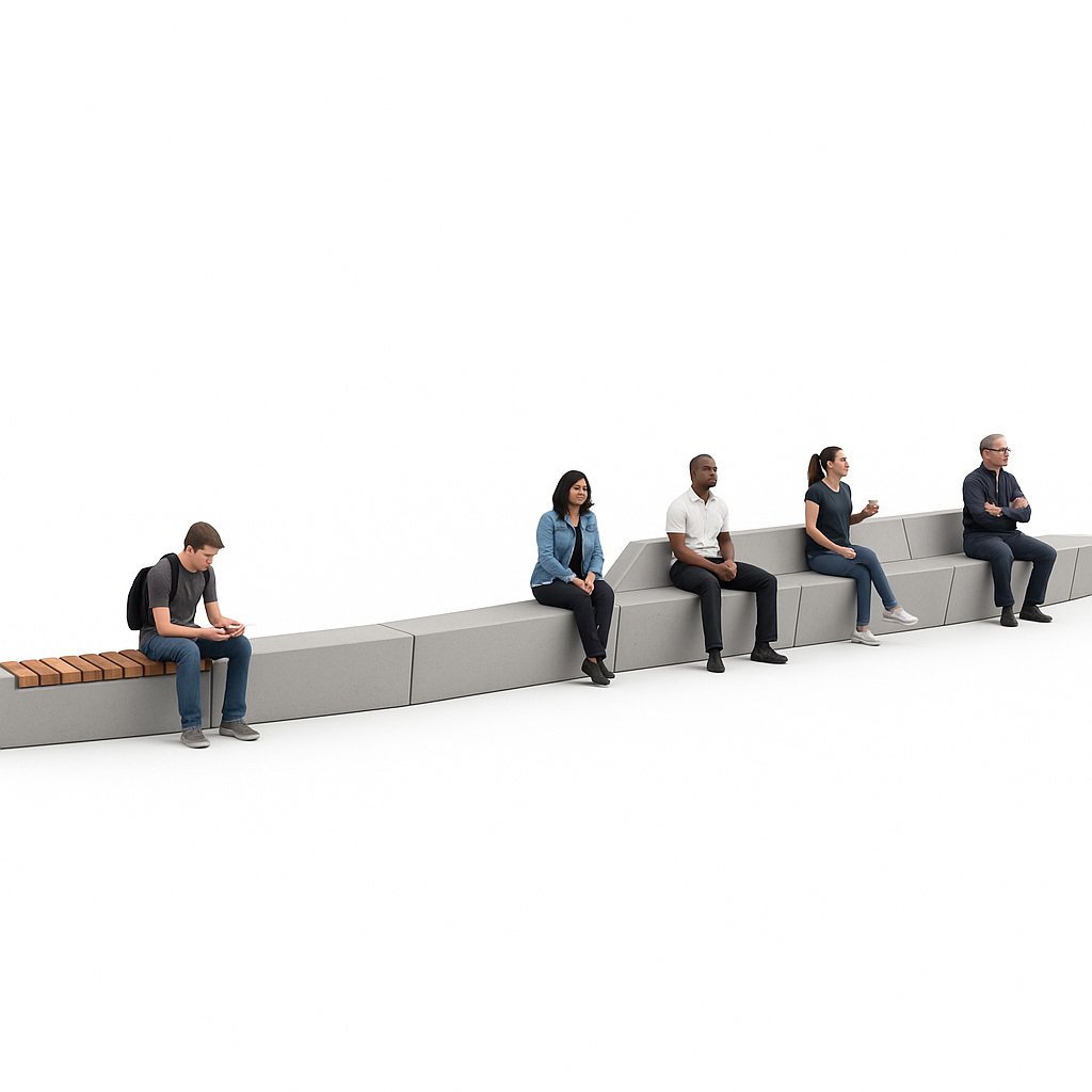 individuelle Sitzgruppe Beton