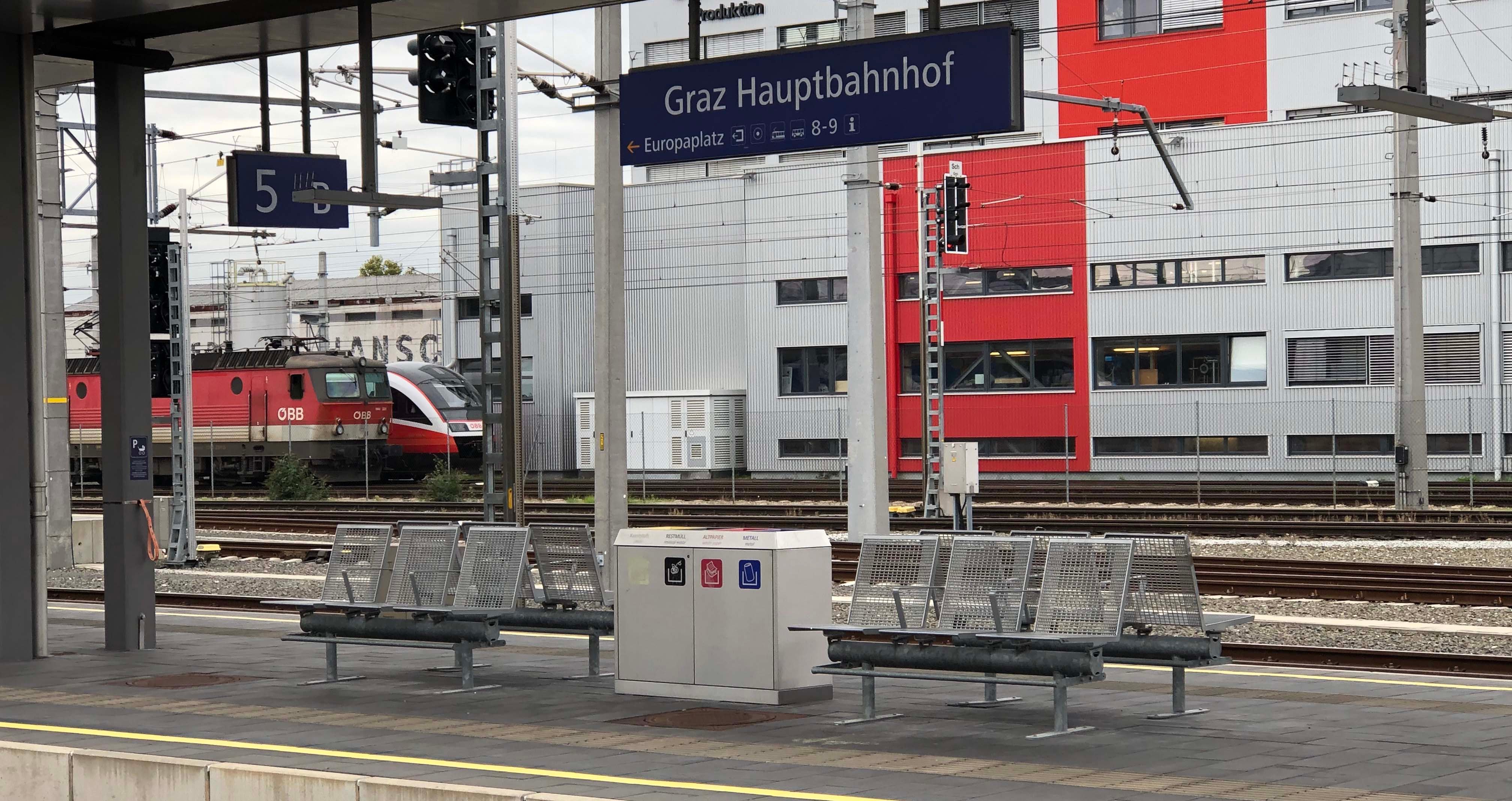 Sitzgruppe Topsit Bahnhof Graz